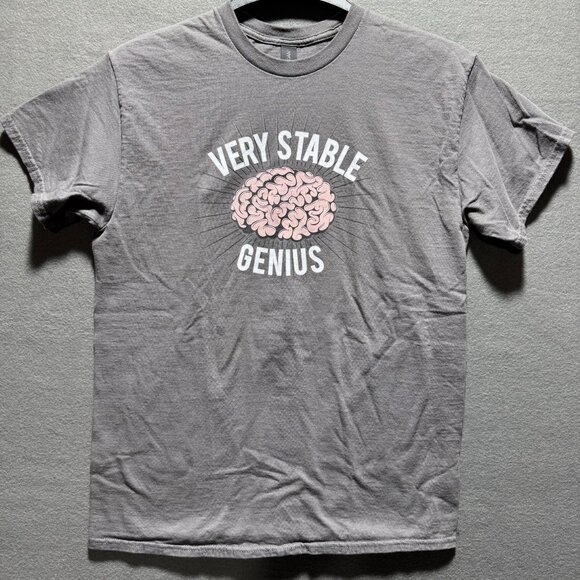 Very stable genius T Shirt Grey Medium - Picture 1 of 7
